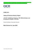 OCR GCSE &lpar;9-1&rpar; History B Schools History Project J411&sol;38&colon; The Making of America&comma; 17891900 with Aztecs and the Spanish Conquest&comma; 1519-1535 QP and MS June 2025