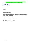 OCR GCSE Religious Studies J625&sol;07&colon; Religion&comma; philosophy and ethics in the modern world from a Muslim perspective QP and MS June 2025