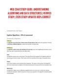 WGU C949 STUDY GUIDE&colon; UNDERSTANDING ALGORITHMS AND DATA STRUCTURES &vert; VERIFIED STUDY &vert; 2026 STUDY UPDATES 100&percnt; CORRECT