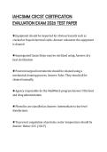IAHCSMM CRCST CERTIFICATION EVALUATION EXAM 2026 TEST PAPER