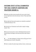 IAHCSMM CRCST ACTUAL EXAMINATION TEST 2026 COMPLETE QUESTIONS AND SOLUTIONS GRADED A&plus;
