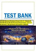 ATI RN Maternal Newborn Forms A&comma; B&comma; C &plus;  Retakes & ATI RN Mental Health Proctored Exam Forms  A&comma; B&comma; C &plus; All Retakes&vert; All questions and answers &vert;Rated A&plus; &vert; Guaranteed pass&vert; Brand new&excl;&excl; 
