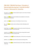 PRN 1562 Final Exam Rasmussen&colon; Principles of Mental Health Nursing Exam Prep with Verified Answers