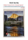 Auditing & Assurance Services Test Bank 12th Edition &vert; Prawitt&comma; Messier&comma; Glover