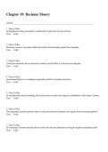 Chapter 19 &ndash; Decision Theory PDF &vert; Study Guide & Applied Decision-Making Concepts