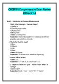 CHEM103 Comprehensive Exam Review  Modules 1&ndash;6