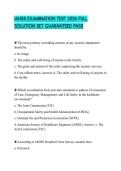 IAHSS EXAMINATION TEST 2026 FULL SOLUTION SET GUARANTEED PASS
