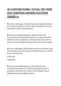 ATI CAPSTONE PHARM 1 ACTUAL TEST PAPER 2026 QUESTIONS ANSWERS SOLUTIONS GRADED A&plus;