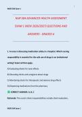 NUR 504 ADVANCED HEALTH ASSESSMENT  EXAM 1 &lpar;NEW 2026&sol;2027&rpar; QUESTIONS AND  ANSWERS - GRADED A