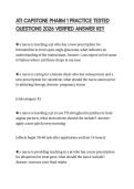 ATI CAPSTONE PHARM 1 PRACTICE TESTED QUESTIONS 2026 VERIFIED ANSWER KEY