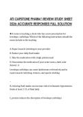 ATI CAPSTONE PHARM 1 REVIEW STUDY SHEET 2026 ACCURATE RESPONSES FULL SOLUTION