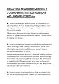 ATI MATERNAL NEWBORN REMEDIATION 2 COMPREHENSIVE TEST 2026 QUESTIONS WITH ANSWERS VERIFIED A&plus;