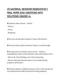 ATI MATERNAL NEWBORN REMEDIATION 2 FINAL PAPER 2026 QUESTIONS WITH SOLUTIONS GRADED A&plus;