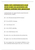 IBHRE CEPS COMPREHENSIVE EXAM STUDY GUIDE 2026 QUESTIONS AND CORRECT ANSWERS VIEW AHEAD EXAM