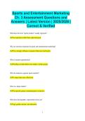 Sports and Entertainment Marketing Ch&period; 3 Assessment Questions and Answers &vert; Latest Version &vert; 2025&sol;2026 &vert;  Correct & Verified