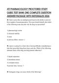 ATI PHARMACOLOGY PROCTORED STUDY GUIDE TEST BANK ONE COMPLETE QUESTION ANSWER PACKAGE WITH RATIONALES 2026