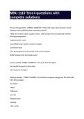 MBU 1110 Test 4 questions with complete solutions