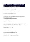 MBU 2130 Final Exam questions with 100&percnt;  correct answers rated A&plus;