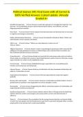 Political Science 240&colon; Final Exam with all Correct & 100&percnt; Verified Answers &vert;Latest Update &vert;Already Graded A&plus;