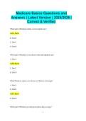 Medicare Basics Questions and Answers &vert; Latest Version &vert; 2025&sol;2026 &vert;  Correct & Verified