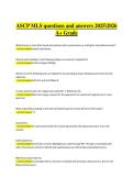 ASCP MLS Exam &vert; Verified Practice Questions & Correct Detailed Answers &vert; 2025&sol;2026 A&plus; Grade