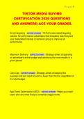 TIKTOK MEDIA BUYING  CERTIFICATION 2026 QUESTIONS  AND ANSWERS&vert; ACE YOUR GRADES&period; 