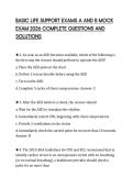 BASIC LIFE SUPPORT EXAMS A AND B MOCK EXAM 2026 COMPLETE QUESTIONS AND SOLUTIONS