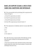 BASIC LIFE SUPPORT EXAMS A AND B STUDY GUIDE 2026 QUESTIONS AND RATIONALES