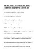 BIBL 410 WEEKLY STUDY PRACTICE TESTED QUESTIONS 2026 VERIFIED ANSWER KEY