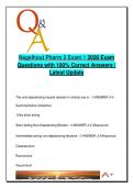 Nagelhout Pharm 2 &lpar;NAP8266&rpar; &vert; 100 Pharmacology Exam Questions on Neuromuscular Blockers&comma; Reversal Agents & Monitoring
