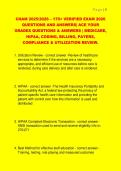 CHAM 2025&sol;2026 &ndash; 170&plus; VERIFIED EXAM 2026  QUESTIONS AND ANSWERS&vert; ACE YOUR  GRADES QUESTIONS & ANSWERS &vert; MEDICARE&comma;  HIPAA&comma; CODING&comma; BILLING&comma; PAYERS&comma;  COMPLIANCE & UTILIZATION REVIEW&period; 