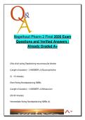 Nagelhout Pharm 2 &lpar;NAP8266&rpar; &vert; 180 Final Exam Questions on Neuromuscular Blockers&comma; Local Anesthetics&comma; LAST & Autonomic Drugs