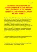 CHAM EXAM 2026 QUESTIONS AND  ANSWERS&vert; ACE YOUR GRADES&vert; REVENUE  CYCLE&comma; INSURANCE PLANS&comma; PATIENT  ACCESS&comma; BILLING COMPLIANCE&comma; PAYER  POLICIES & HIPAA&period;