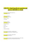 CMN 572 Final Exam Review &vert; Verified Practice Questions & Correct Detailed Answers &vert; 2025&sol;2026 A&plus; Grade