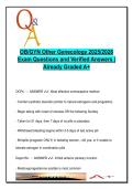 OB&sol;GYN Other Gynecology 2025&sol;2026 &vert; 100&plus; A&plus; Verified Exam Questions on Contraception&comma; Endometriosis&comma; PCOS & Infertility