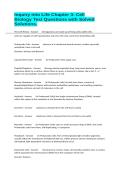 Inquiry into Life Chapter 3&colon; Cell Biology Test Questions with Solved Solutions&period;