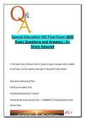 Special Education 402 &ndash; 90 Final Exam Questions on Assessment&comma; IDEA&comma; IEPs & Educational Planning &ndash; 2026