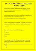 NU 136 FUNDAMENTALS FINAL EXAM QUESTIONS AND ANSWERS 2026