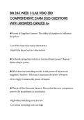 BIS 245 WEEK 3 ILAB VISIO ERD COMPREHENSIVE EXAM 2026 QUESTIONS WITH ANSWERS GRADED A&plus;