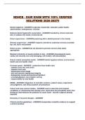 NDHCB - D&W EXAM WITH 100&percnt; VERIFIED SOLUTIONS 2026-2027&excl;&excl;