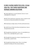 ICORR COATING INSPECTOR LEVEL 2 EXAM 2026 FULL TEST PAPER QUESTIONS AND DETAILED ANSWER SOLUTIONS