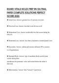 BOARD VITALS NCLEX PREP RN 126 FINAL PAPER COMPLETE SOLUTIONS PERFECT SCORE 2026