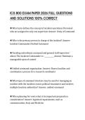 ICS 800 EXAM PAPER 2026 FULL QUESTIONS AND SOLUTIONS 100&percnt; CORRECT