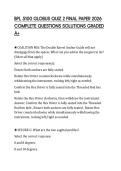 BPL 5100 GLOBUS QUIZ 2 FINAL PAPER 2026 COMPLETE QUESTIONS SOLUTIONS GRADED A&plus;