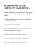 BPL 5100 STUDY GUIDE EXAM 2026 QUESTIONS WITH SOLUTIONS GRADED A&plus;