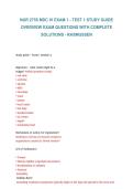 NUR 2755 MDC IV Exam 1 &lpar;Test 1&rpar;&comma; Multidimensional Care IV &ndash; Rasmussen University 2026&sol;2027 &vert; Study Guide Overview with Exam Questions and Complete Solutions