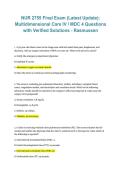 NUR 2755 Final Exam &lpar;Latest Update&rpar;&comma; Multidimensional Care IV &lpar;MDC 4&rpar;&comma; Rasmussen University &ndash; 2026&sol;2027 &vert; Questions with Verified Solutions