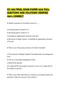 ICS-300 FINAL EXAM PAPER 2026 FULL QUESTIONS AND SOLUTIONS VERIFIED 100&percnt; CORRECT