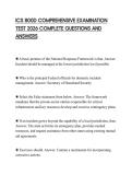 ICS 800D COMPREHENSIVE EXAMINATION TEST 2026 COMPLETE QUESTIONS AND ANSWERS