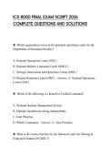 ICS 800D FINAL EXAM SCRIPT 2026 COMPLETE QUESTIONS AND SOLUTIONS